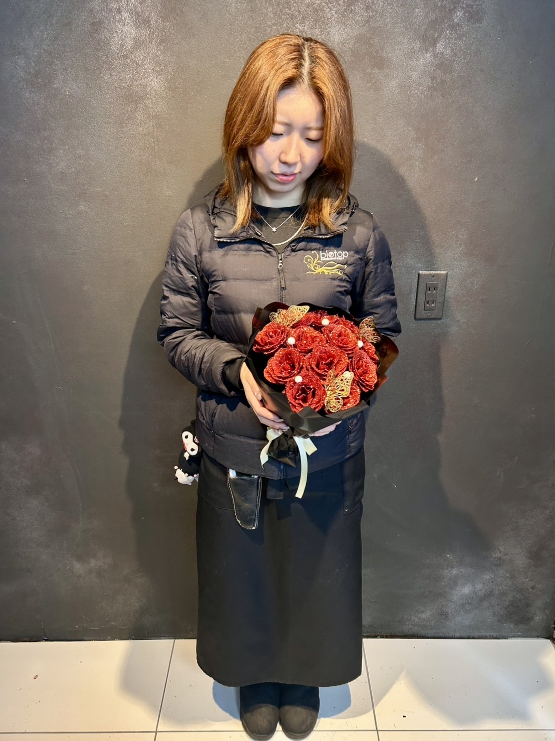 グリッターローズ 赤12本 造花