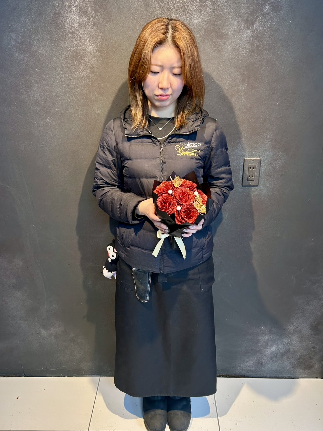 グリッターローズ 赤6本 造花