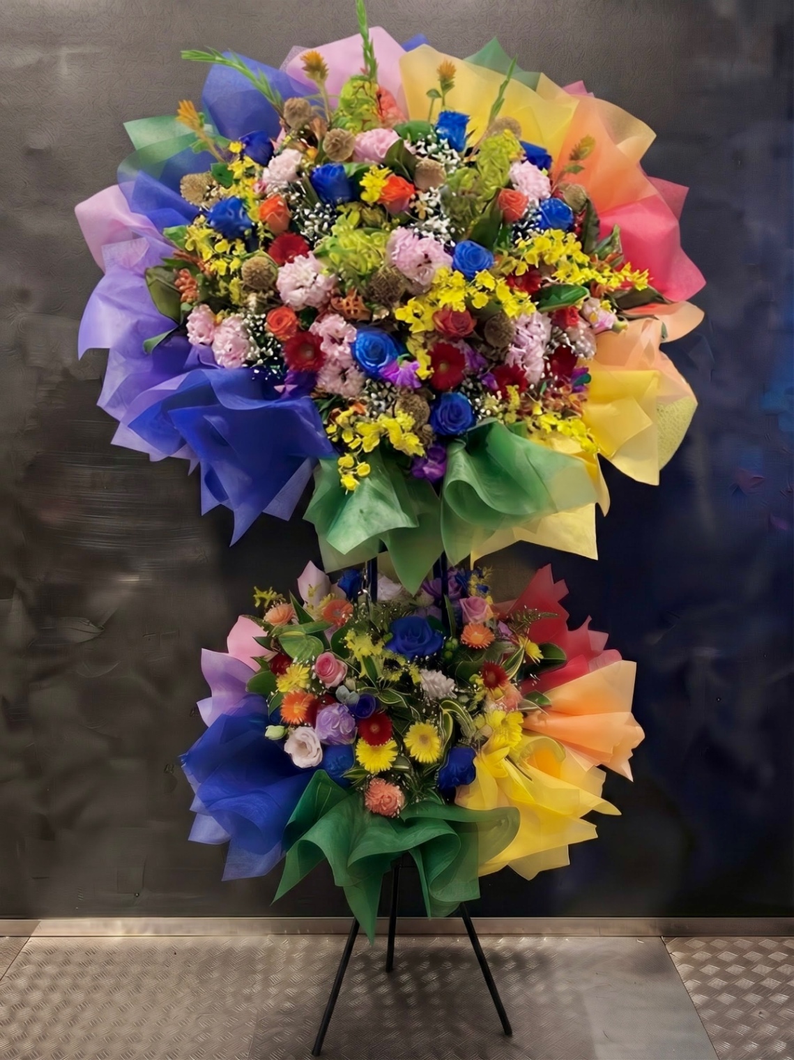 2段スタンド花 開運花八卦
