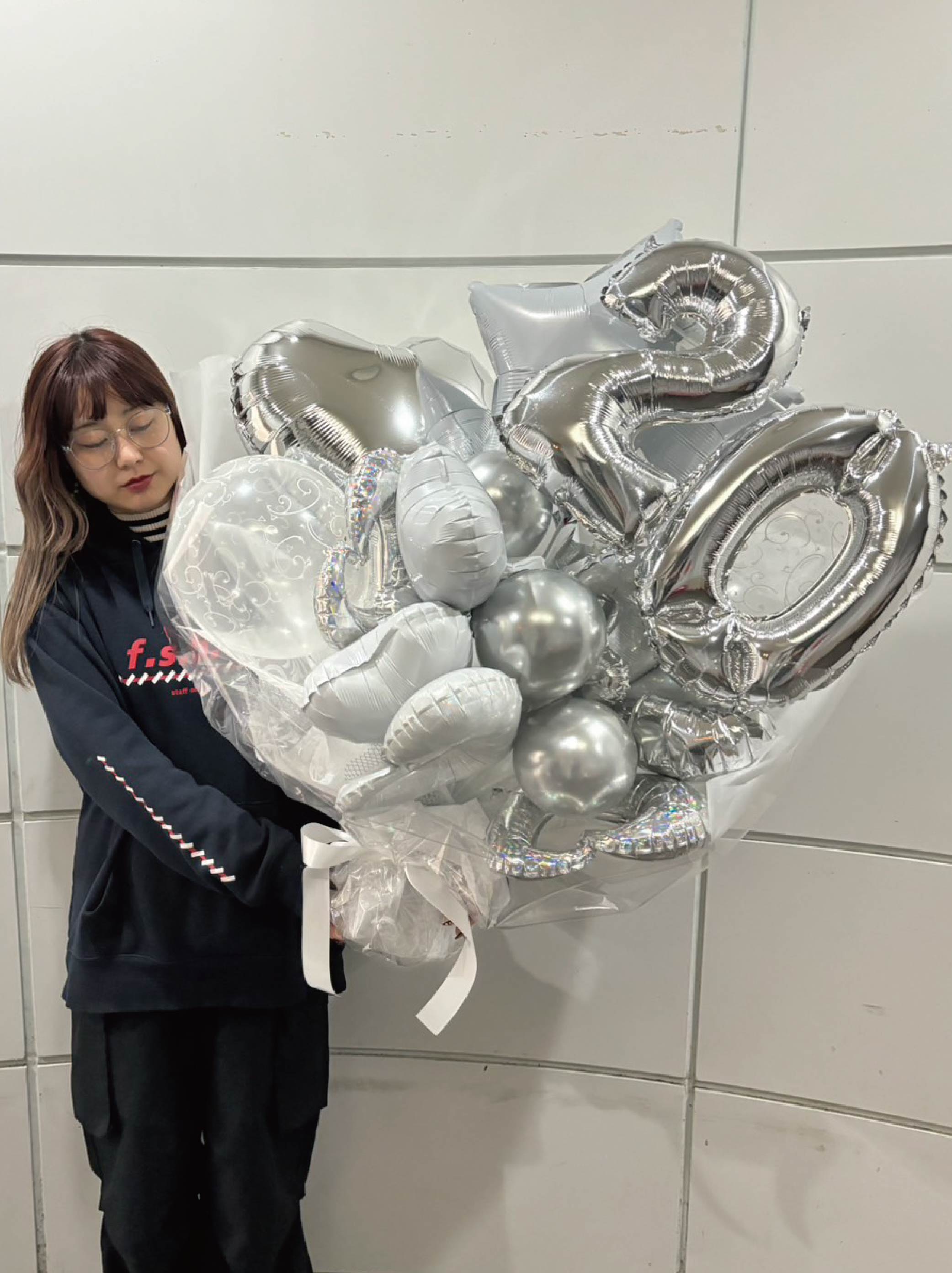 文字バルーンブーケ 大